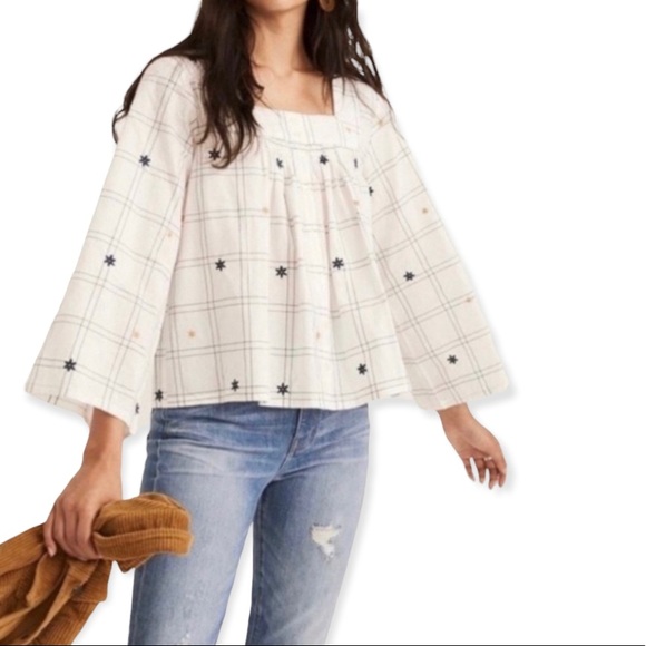 Madewell Tops - Madewell Boxy Embroidered Top